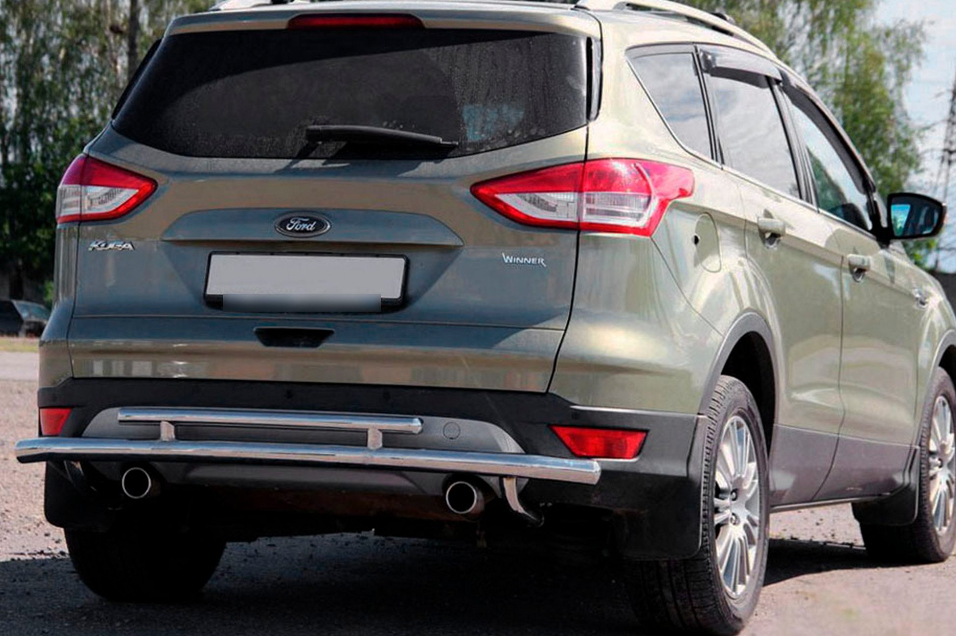 Rear Bar AK002-2 (Stainless Steel) for Ford Kuga/Escape 2013-2019 - image 1