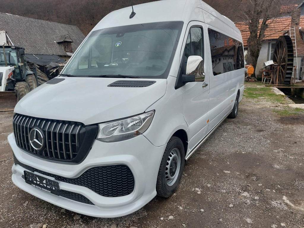 Front bumper with ABS grille (for painting) for Mercedes Sprinter W907/W910 2018↗ - Reelken Auto