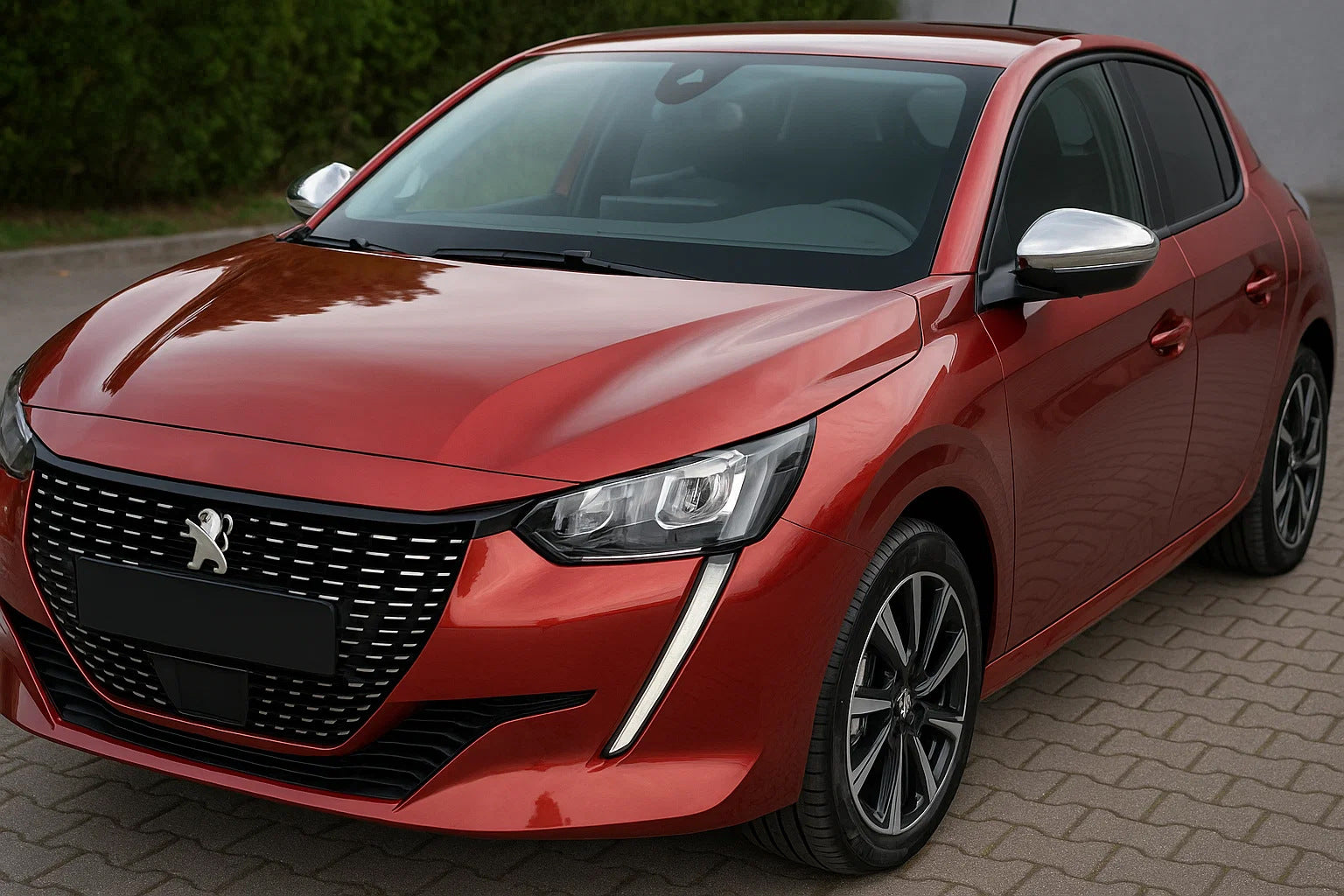 Mirror Covers (2 pcs, Stainless Steel) for Peugeot 208 2019- - image 1