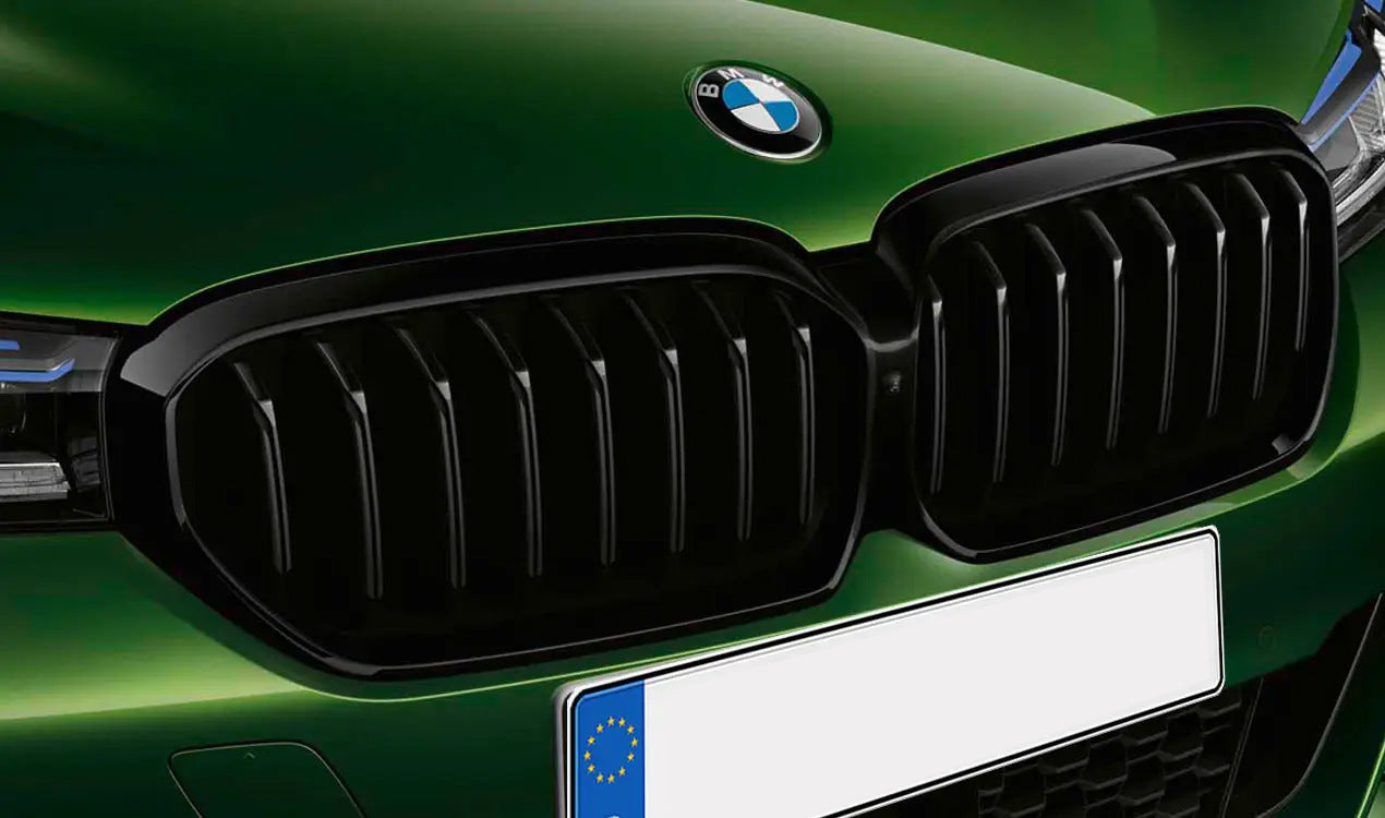 Kidney Grilles 1 Bar (2021+, Gloss Black) for BMW 5 Series G30/G31 2017-2023 - image 1
