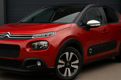 Mirror Covers (2 pcs, Stainless Steel) for Citroen C-3 2016-2023 - image 3