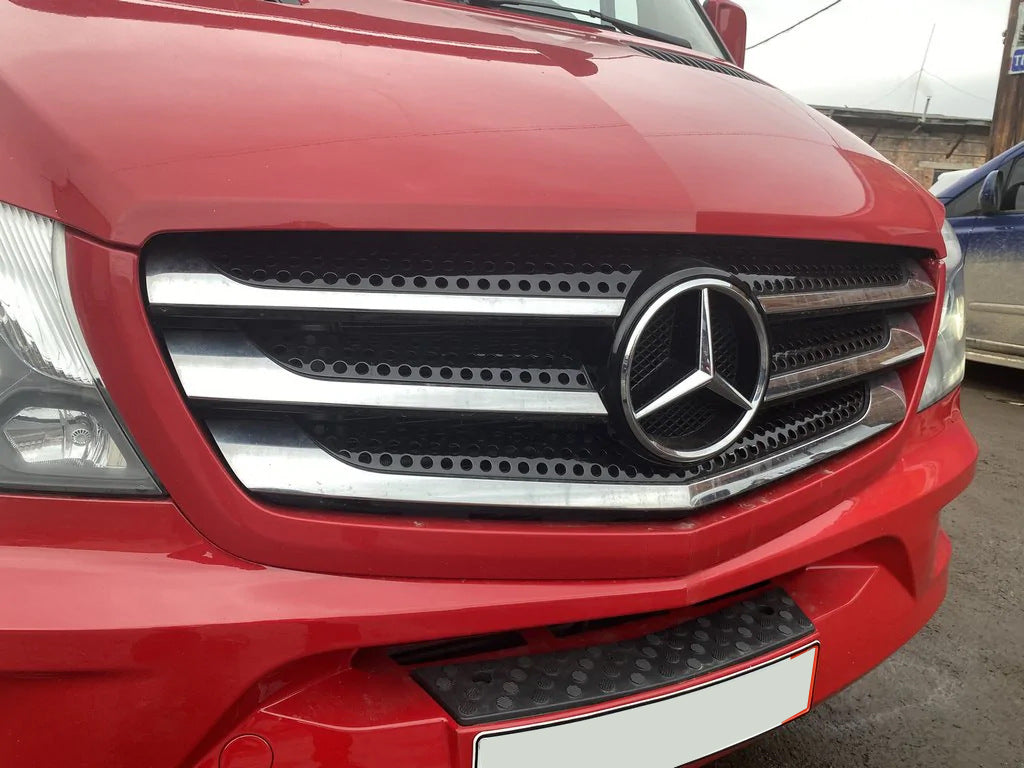 Chrome Grille Covers (2013↗, Stainless Steel) for Mercedes Sprinter W906 2006-2018 - image 6