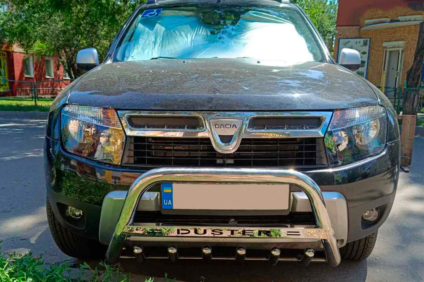 Bull Bar with Inscription WT004 (Stainless Steel) for Dacia Duster 2008-2018 - image 4