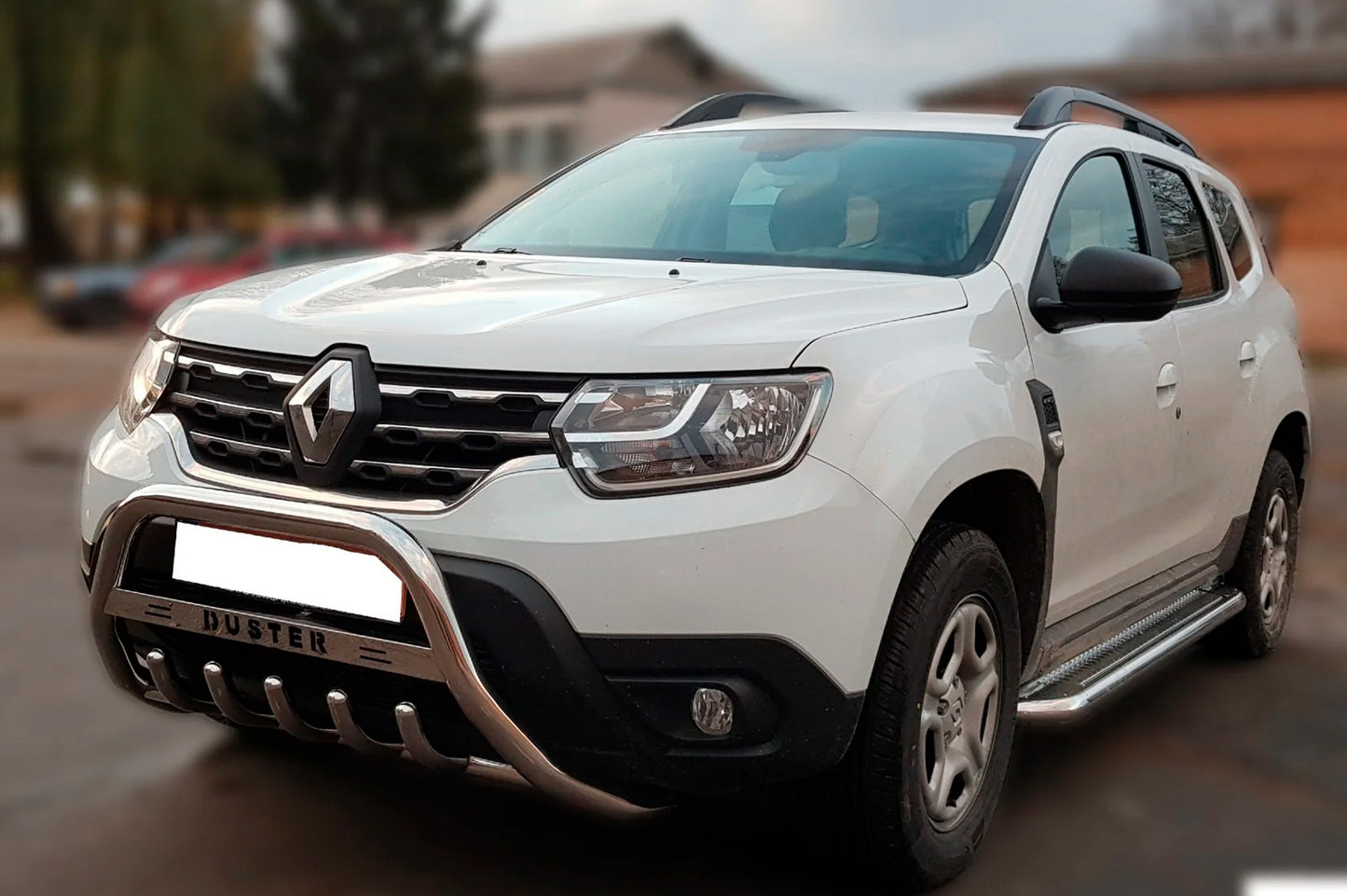 Bull Bar with Inscription WT004 (Stainless Steel) for Dacia Duster 2018-2024 - image 2