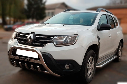 Bull Bar with Inscription WT004 (Stainless Steel) for Dacia Duster 2018-2024 - image 2
