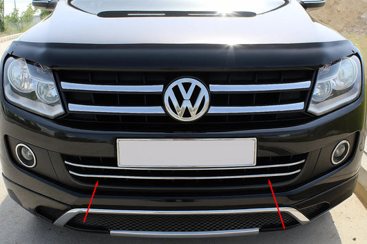 Front bumper stainless steel covers (2 pcs) for Volkswagen Amarok 2010-2022 - image 1