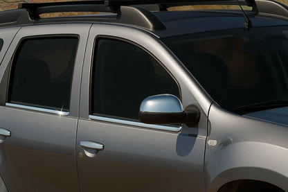 Mirror Covers Version 1 (2 pcs, Stainless Steel) for Renault Duster 2008-2017 - image 1
