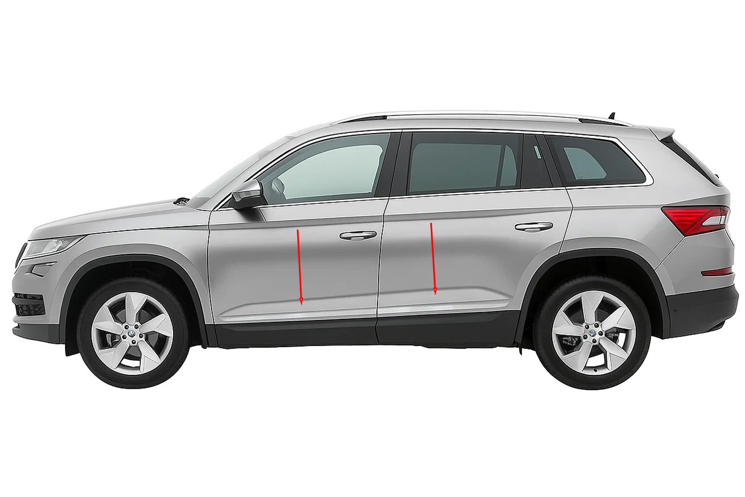 Carmos Narrow Stainless Steel Door Mouldings for Skoda Kodiaq 2016-2023 - image 1