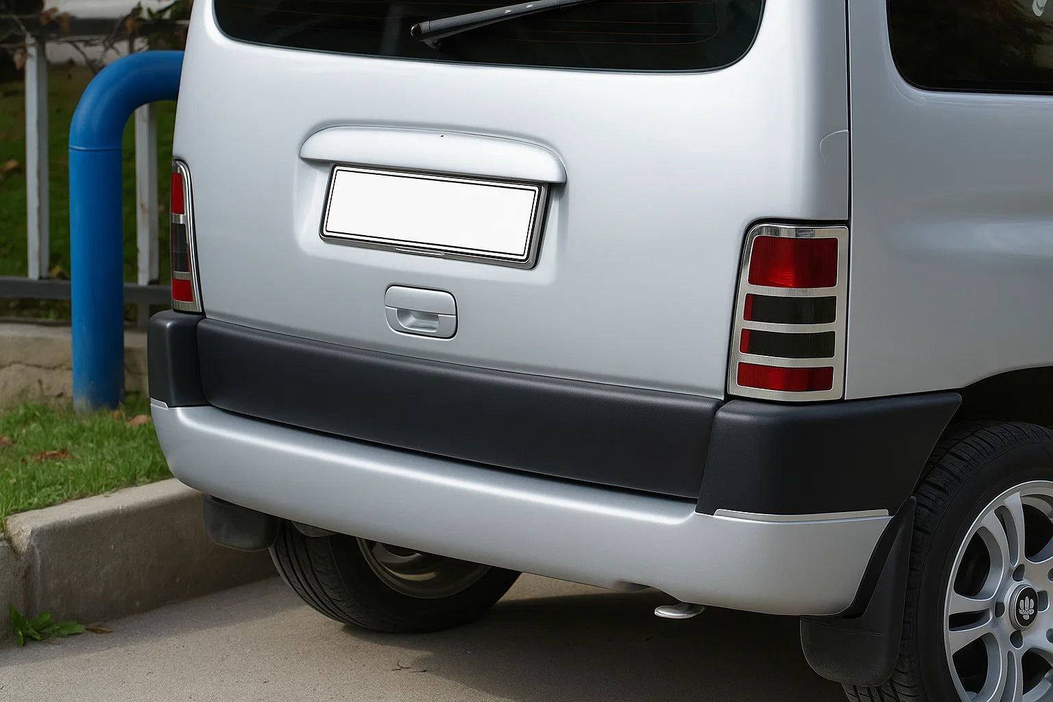 Chrome Tail Light Covers (2 pcs, Stainless Steel) for Citroen Berlingo 1996-2008 - image 1