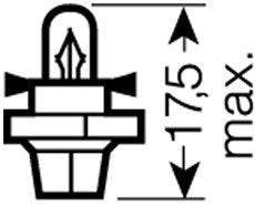 Indicator lamp Osram 2352MFX X8.4d 12V 2W - Reelken Auto