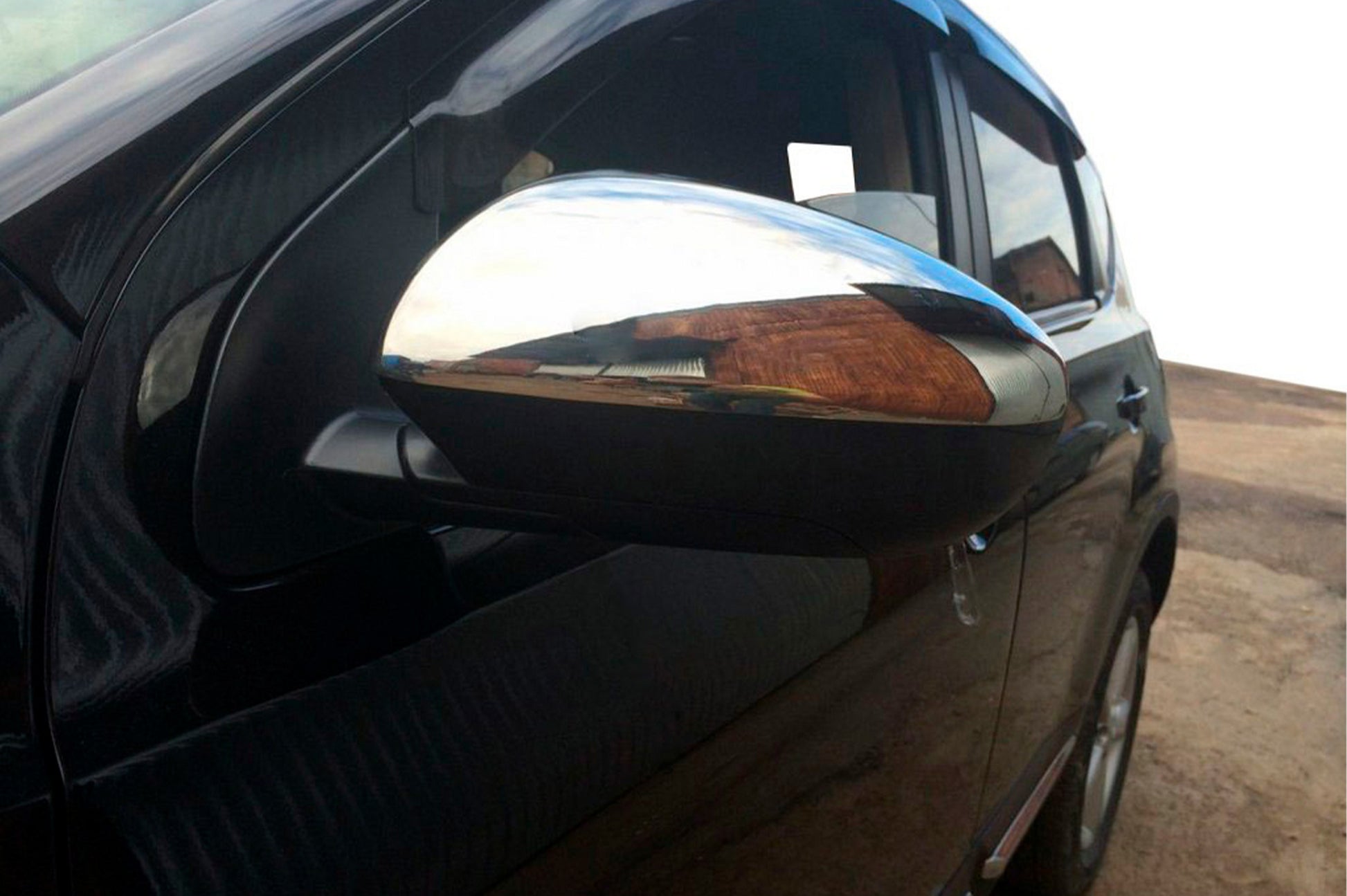 Mirror Covers (2 pcs, Stainless Steel) for Nissan Qashqai 2007-2010 - image 5