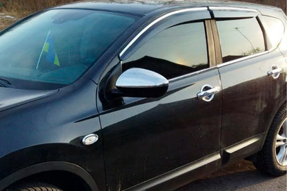 Mirror Covers (2 pcs, Stainless Steel) for Nissan Qashqai 2007-2010 - image 3