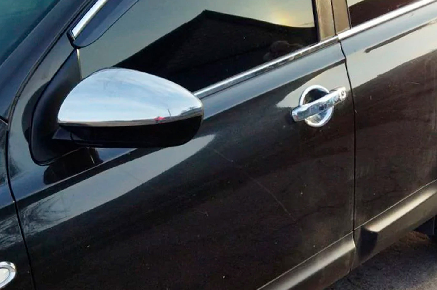 Mirror Covers (2 pcs, Stainless Steel) for Nissan Qashqai 2007-2010 - image 4