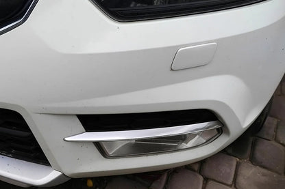 Stainless steel front bumper protectors (2009-2013, 2 pcs) for Skoda Yeti 2009-2017 - image 1