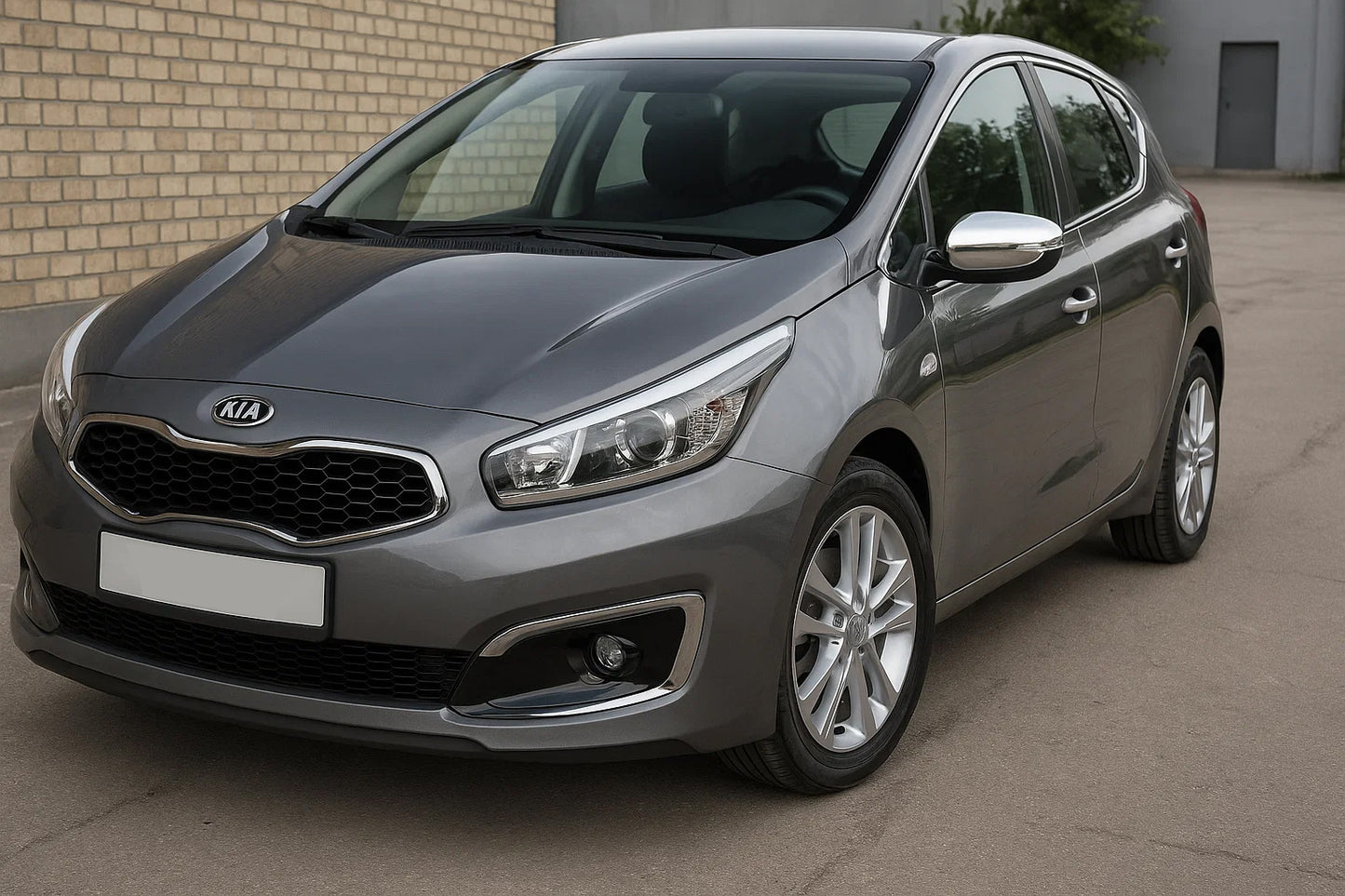 Mirror Covers (2 pcs, Stainless Steel) for Kia Ceed 2012-2018 - image 1