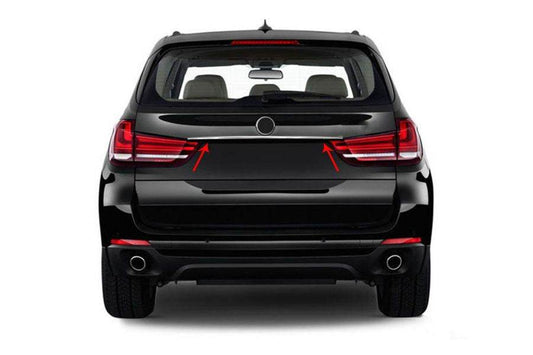 Bar above the number (stainless steel) for BMW X5 F-15 2013-2018 - Reelken Auto