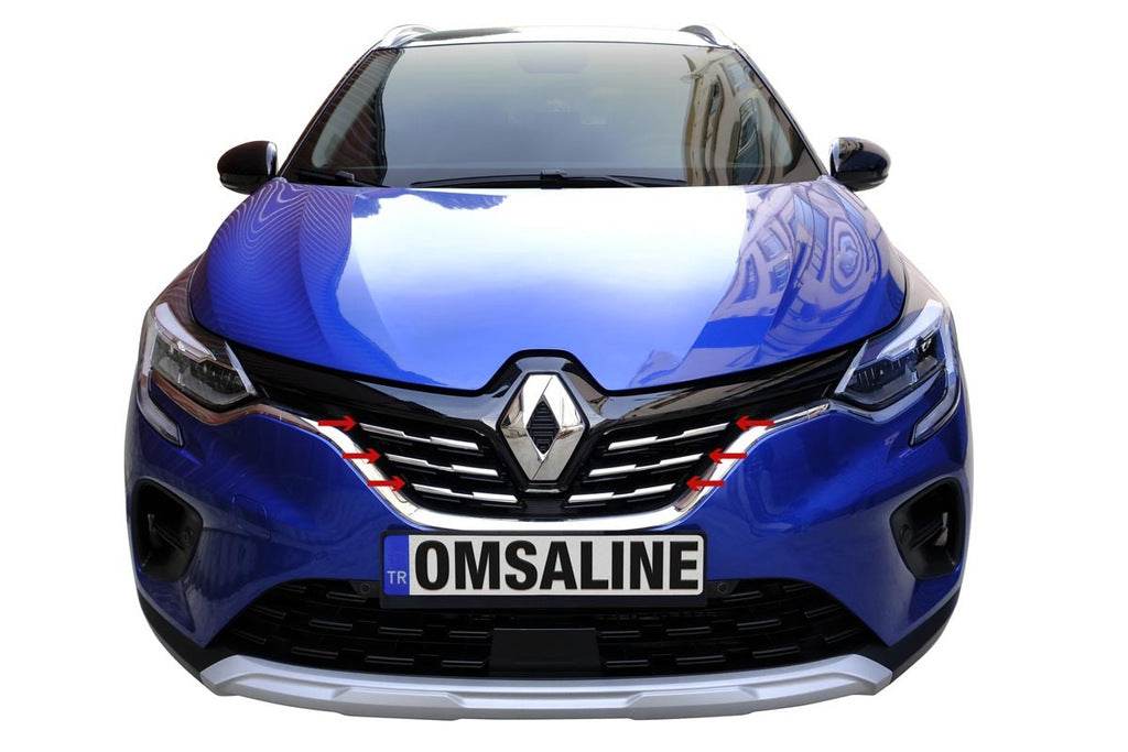 Grid overlays (6 pcs., stainless steel) for Renault Captur 2019↗ - Reelken Auto