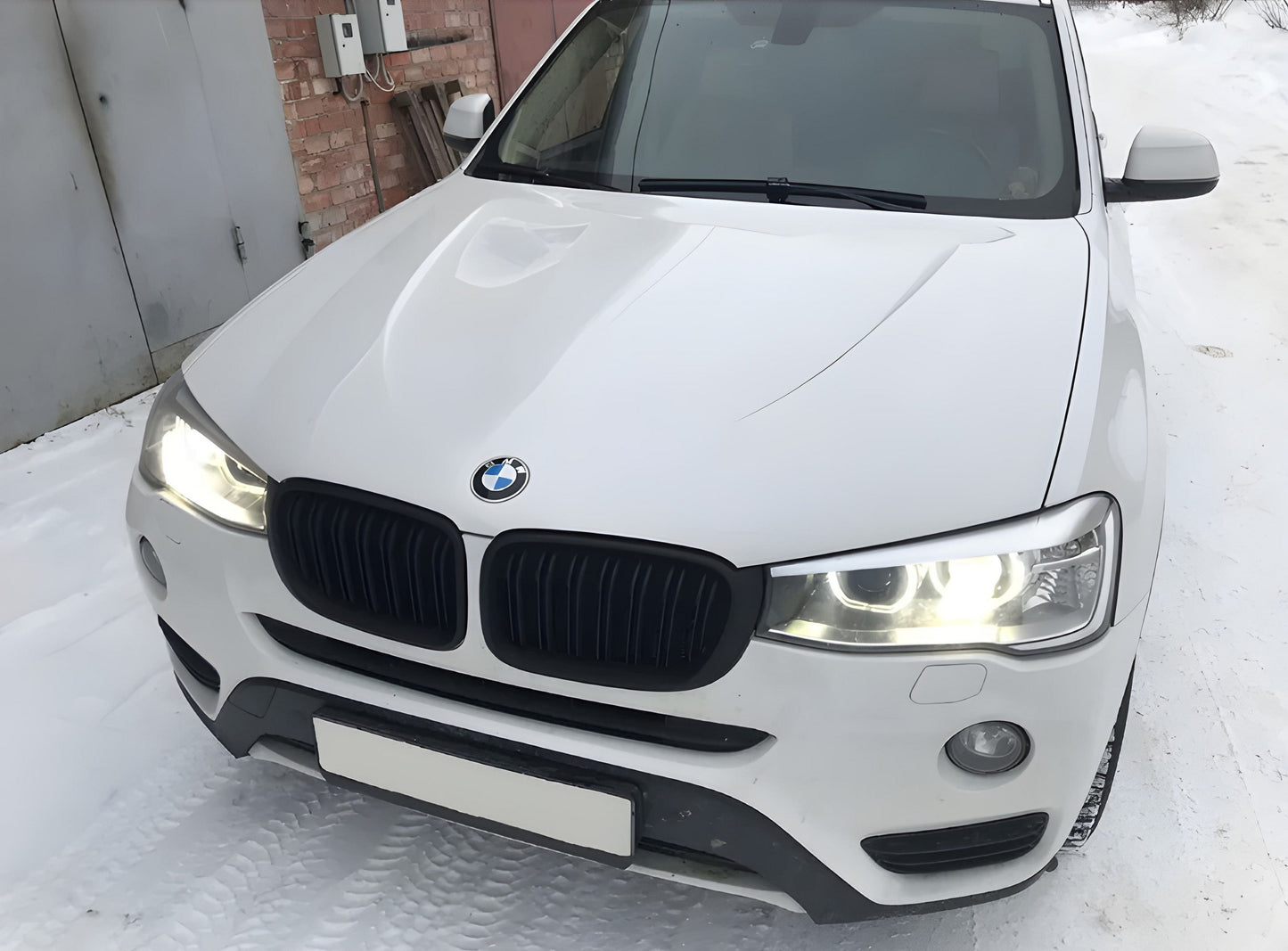 M-Look Kidney Grilles (2014-2018, Matte Black) for BMW X3 F25 2011-2018 - image 1