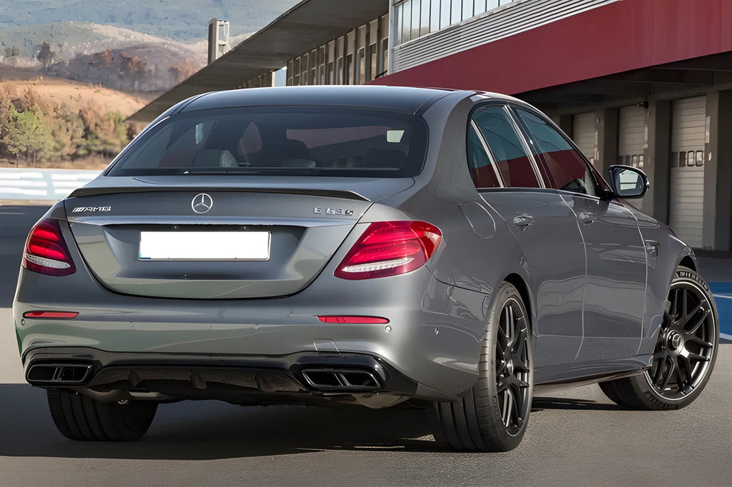 Rear Diffuser with Tips E63-Design Black (for AMG/AMG-Line 2016-2020) for Mercedes E-сlass W213 2016-2023 - image 1