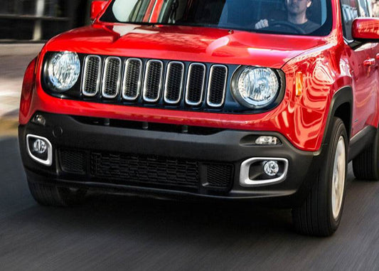 Chrome on fog lights 2014-2018 (2 stainless steel pieces) for Jeep Renegade - Reelken Auto