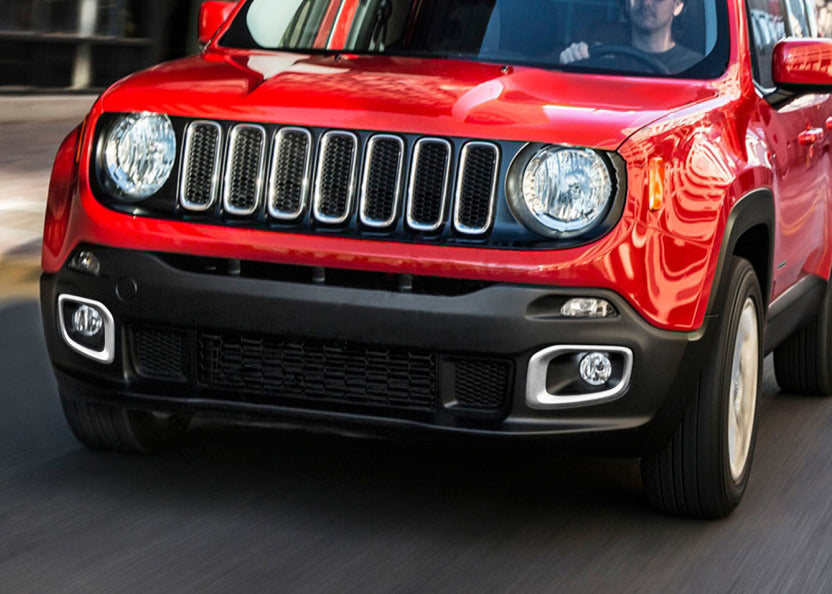 Chrome Fog Light Covers 2014-2018 (2 pcs Stainless Steel) for Jeep Renegade 2014- - image 1