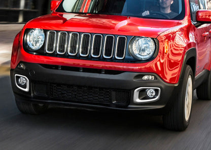 Chrome Fog Light Covers 2014-2018 (2 pcs Stainless Steel) for Jeep Renegade 2014- - image 1