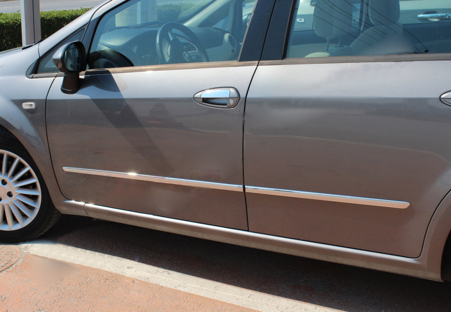 Door Moldings Stainless Steel (4 pcs) for Fiat Linea 2006-2018 - image 1