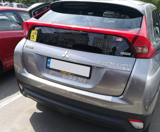 Cover on the rear bumper (OmsaLine, stainless steel) for Mitsubishi Eclipse Cross - Reelken Auto