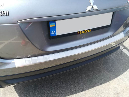 Cover on the rear bumper (OmsaLine, stainless steel) for Mitsubishi Eclipse Cross - Reelken Auto
