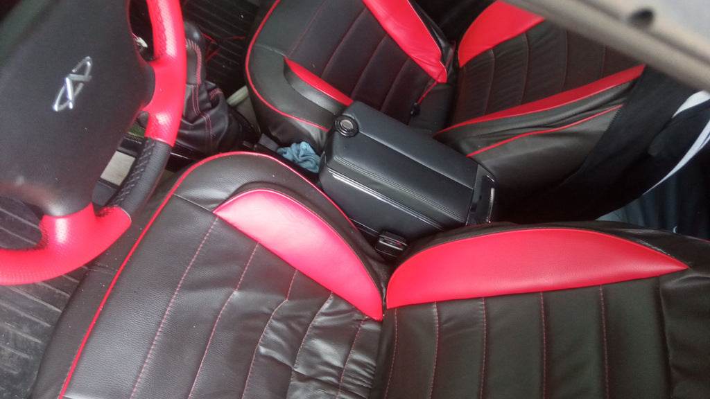 Universal armrest with USB (black) - Reelken Auto