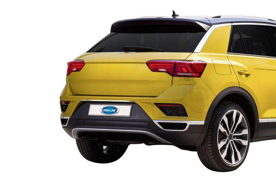 Chrome trim above license plate (OmsaLine, stainless steel) for Volkswagen T-Roc 2017-2025 - image 1