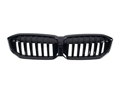 Kidney Grilles 1 Bar (2022+, Gloss Black) for BMW 3 Series G20/G21 2018- - image 2