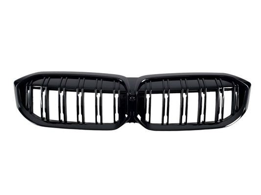 Kidney Grilles M-Look (2022+, Gloss Black) for BMW 3 Series G20/G21 2018- - image 2