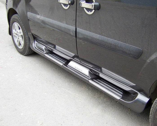 Side sills Sorento type (paintable) for Fiat Doblo I 2005-2010 - Reelken Auto