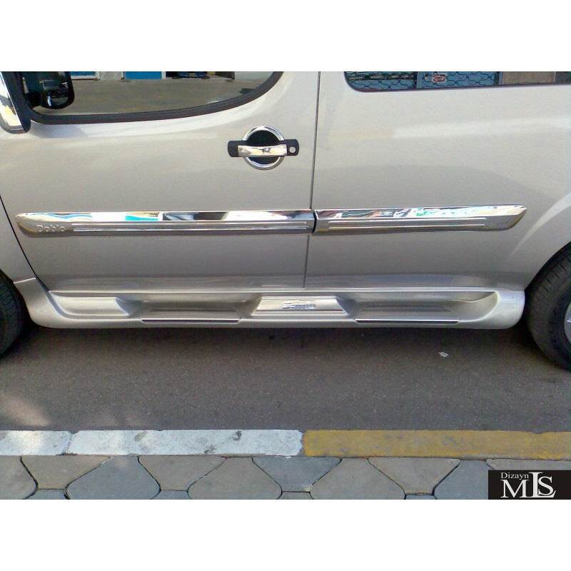 Side sills Sorento type (paintable) for Fiat Doblo I 2005-2010 - Reelken Auto