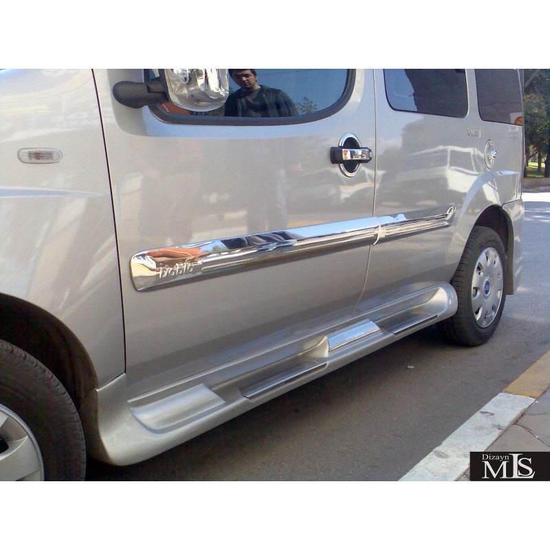 Side sills Sorento type (paintable) for Fiat Doblo I 2005-2010 - Reelken Auto