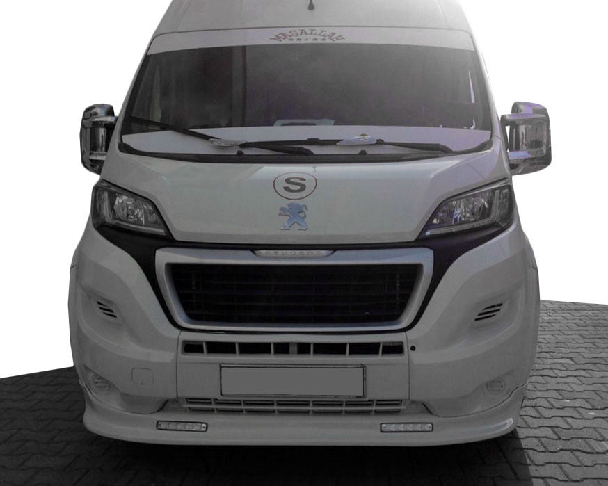 Front lip 2014↗︎ (narrow with LED, paintable) for Citroen Jumper 2007-2025 - image 1