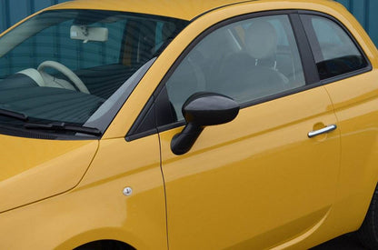 Covers for mirrors 2007-2015 (2 pcs, natural carbon) for Fiat 500/500L - Reelken Auto