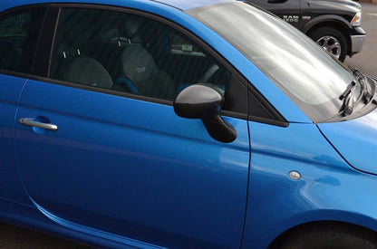 Covers for mirrors 2007-2015 (2 pcs, natural carbon) for Fiat 500/500L - Reelken Auto