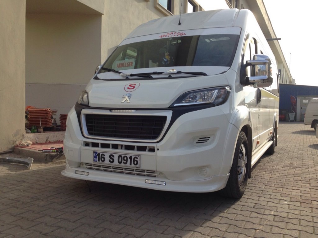 Front lip 2014↗︎ (narrow with LED, paintable) for Fiat Ducato 2006-2025 - image 4