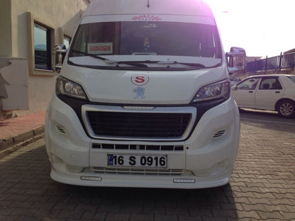 Front lip 2014↗︎ (narrow with LED, paintable) for Peugeot Boxer 2006-2025 - image 5