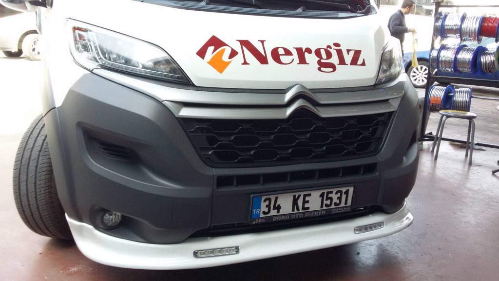 Front lip 2014↗︎ (narrow with LED, paintable) for Peugeot Boxer 2006-2025 - image 7