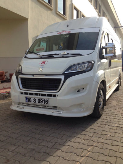 Front lip 2014↗︎ (narrow with LED, paintable) for Citroen Jumper 2007-2025 - image 2