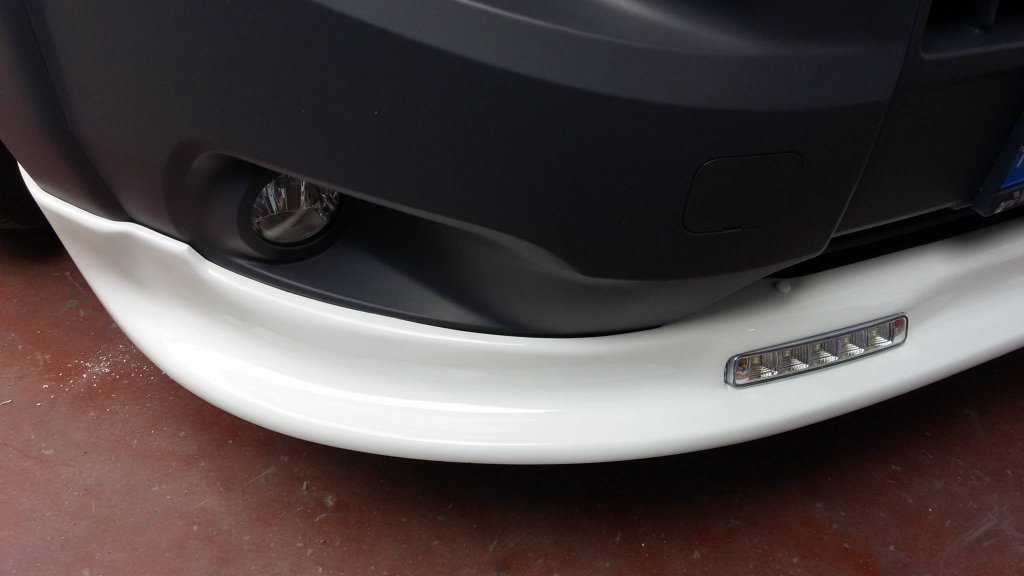 Front lip 2014↗︎ (narrow with LED, paintable) for Peugeot Boxer 2006-2025 - image 9