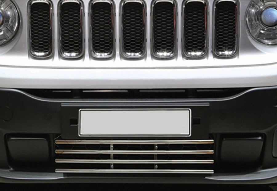 Front Bumper Grille Stainless Steel for Jeep Renegade 2014- - image 1