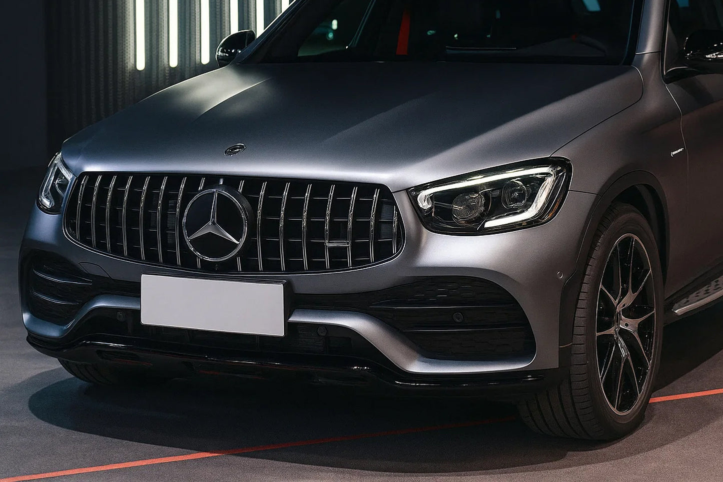 Front Grille GT Panamericana (for GLC 43 AMG/GLC 63 AMG/AMG-Line 2019-2022) for Mercedes GLC X253 2015-2022 - image 1