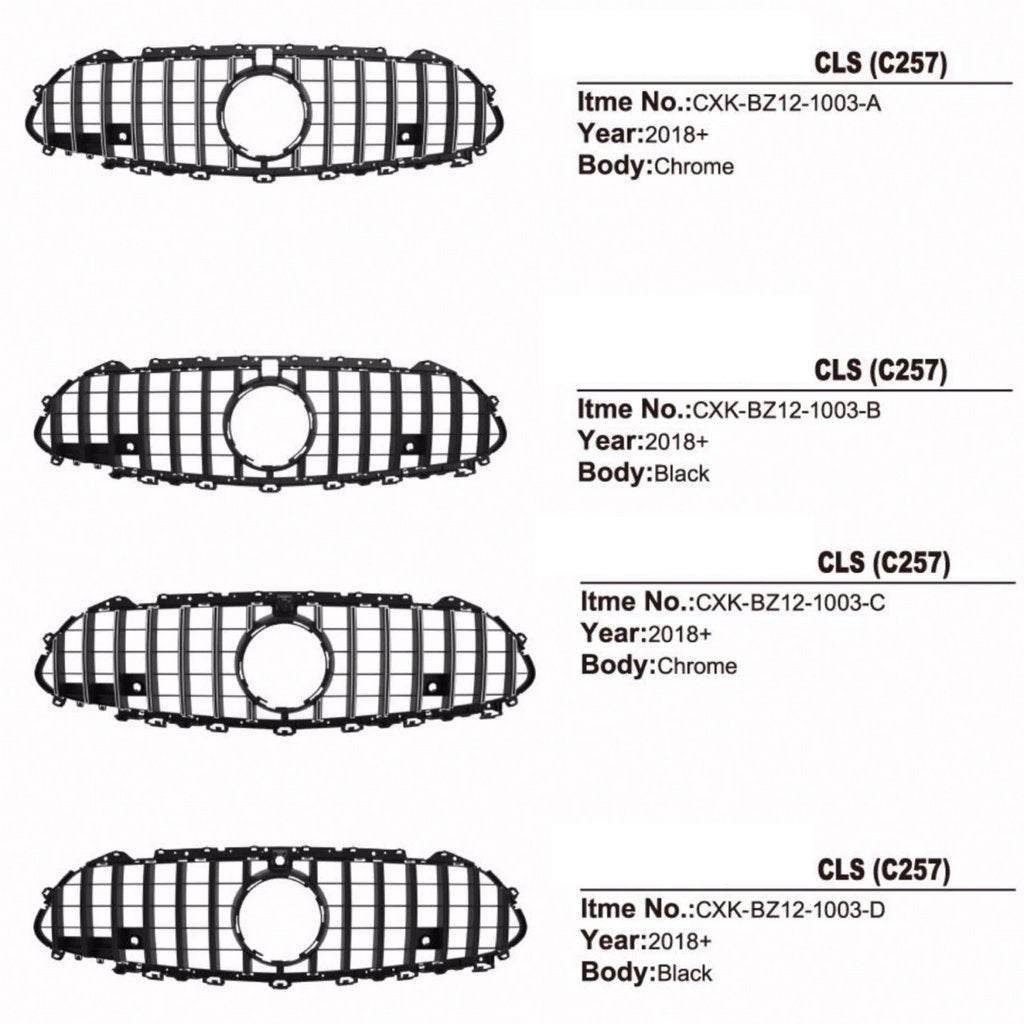 Front grill (2005-2008, Diamond Silver) for Mercedes CLS C219 2004-2010 - Reelken Auto