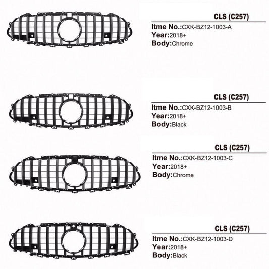Front grill (2005-2008, Diamond Silver) for Mercedes CLS C219 2004-2010 - Reelken Auto