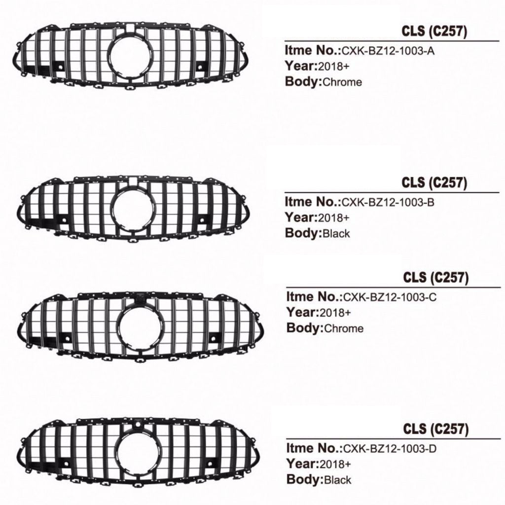 Front Grille (2005-2008, Diamond Silver) for Mercedes CLS C219 2004-2010 - image 3