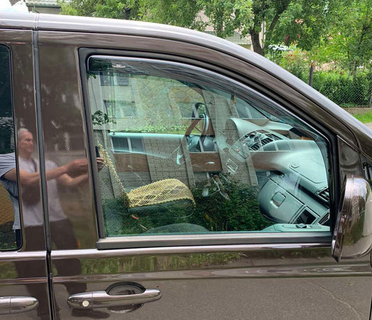 In-channel window deflectors (2 pcs, HIC) for Mercedes Viano 2004-2014 - image 2